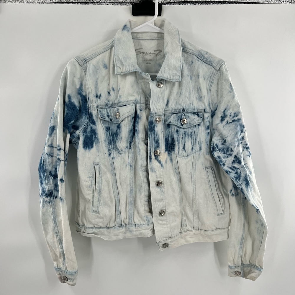 Seven7 acid wash jean jacket size M